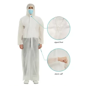 Disposable Coverall Breathable Waterproof Safety Work Clothing White Personal Protective Coverall