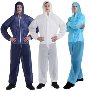 Disposable Coverall Non Woven Microporous PP+PE Film Coverall Type5 6 Coverall