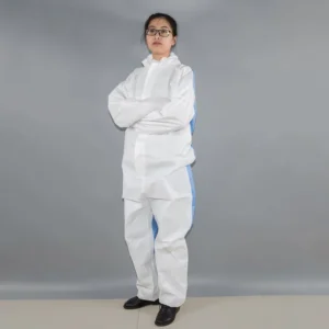 Disposable Jumpsuit Coverall with Hat Farm Overalls with Feet Waterproof and Dustproof Isolation Visit Spray Paint Coverall