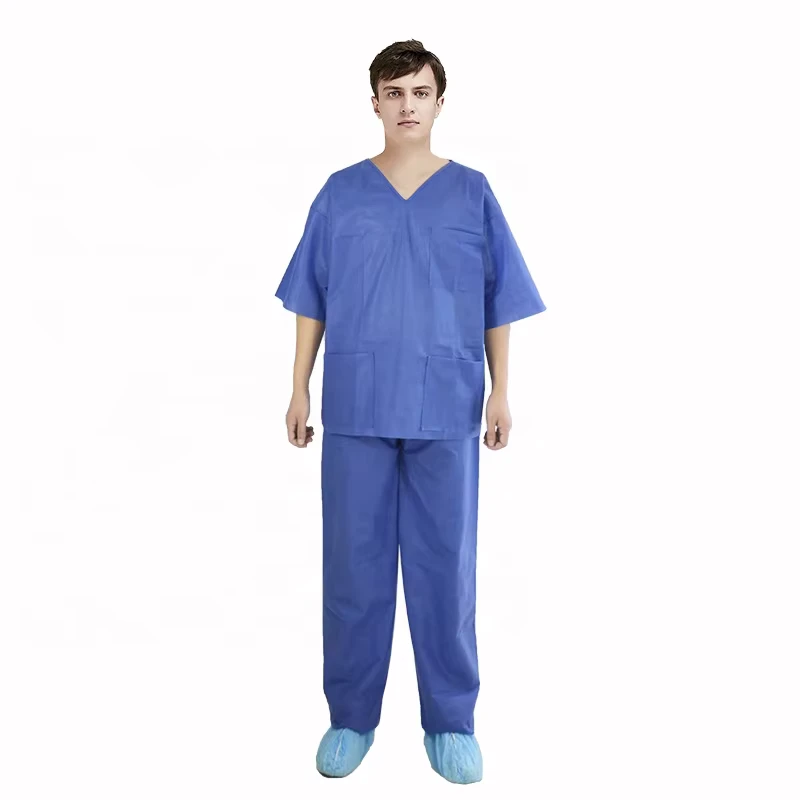 Disposable Medical SMS Non Woven Nurse Scrub Suits