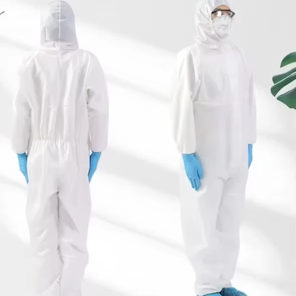 Disposable Microporous Coverall Waterproof Protective Coverall with Hood