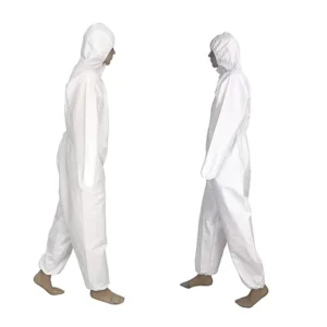 Disposable Nonwoven PP SF White PPES Safety Protective Coverall Suit Microporous Coverall