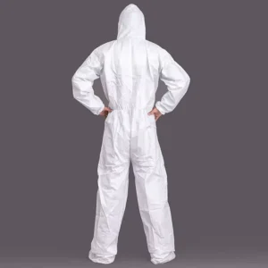 Disposable Nonwoven White Liquid Proof Anti-particulate CE Certified Protective Coveralls with Hood