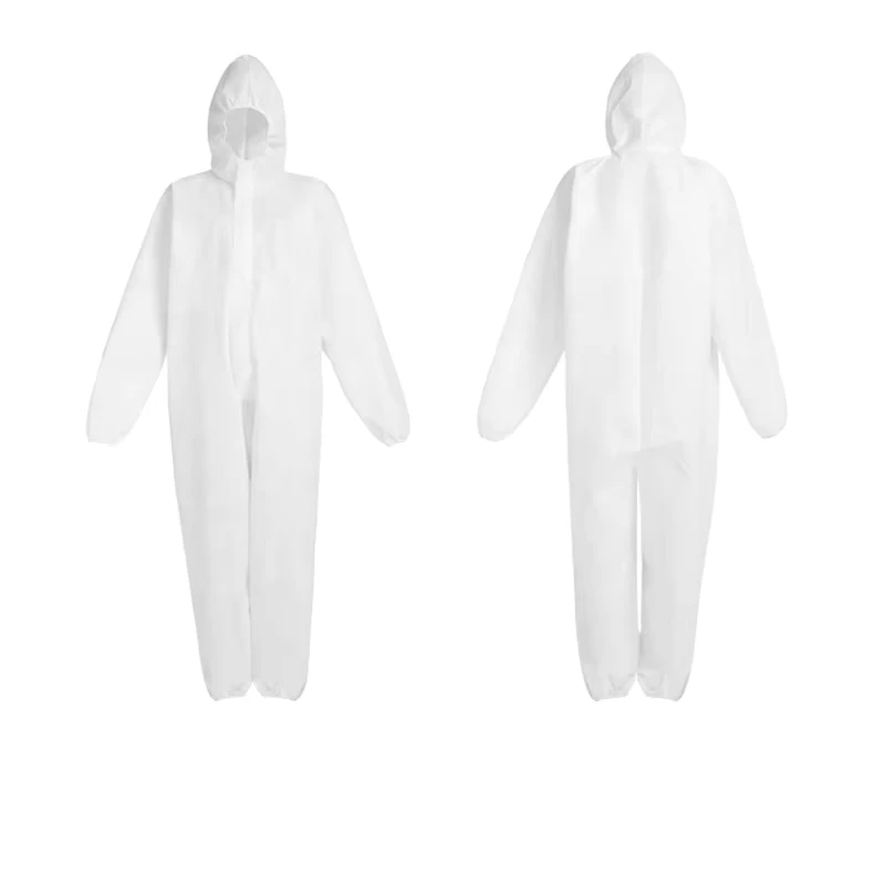 Disposable One-piece Antistatic Waterproof Coverall with Welded Seams for Lab and Work Use and Level C Protection