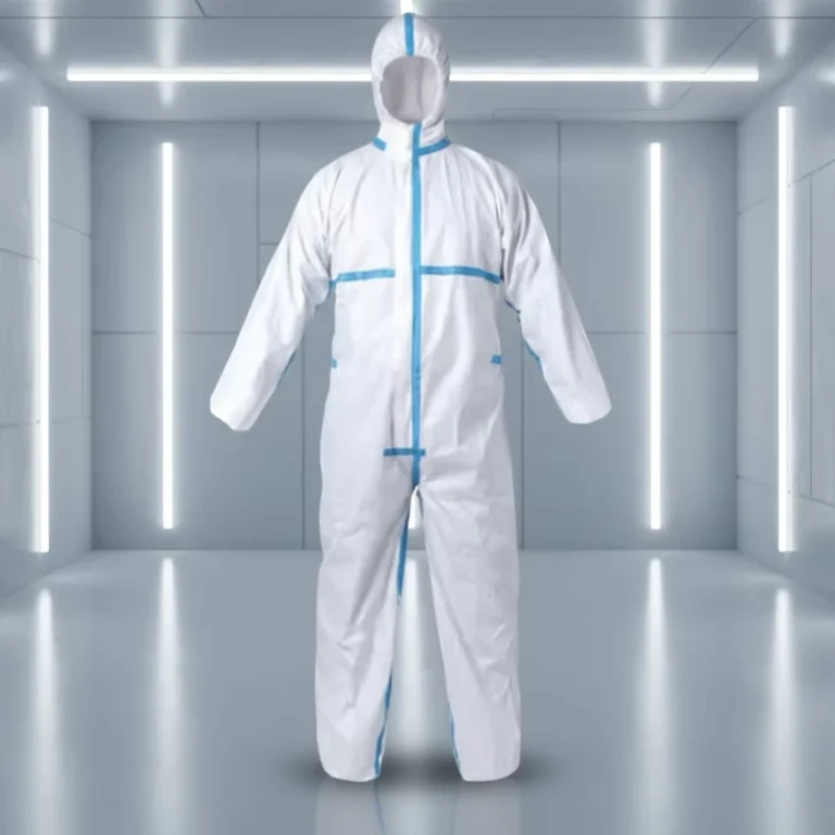Disposable-PPE-Safety-Overall-Coverall-Working-Uniform-Polypropylene-and-Polyethylene-Film-Coverall