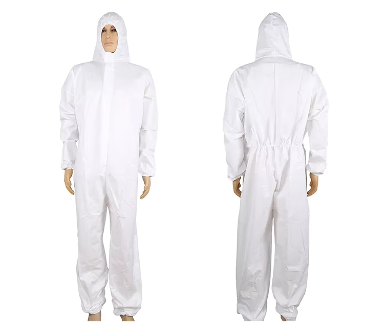 Disposable Painting Coverall with Hood Protective 50gsm Microporous Coverall Safety Clothing