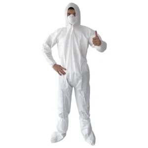 Disposable Protection Overalls Coverall for Food Safety Work Clothes Type 5/6 EN13982 Waterproof Anti Static 30-70gsm