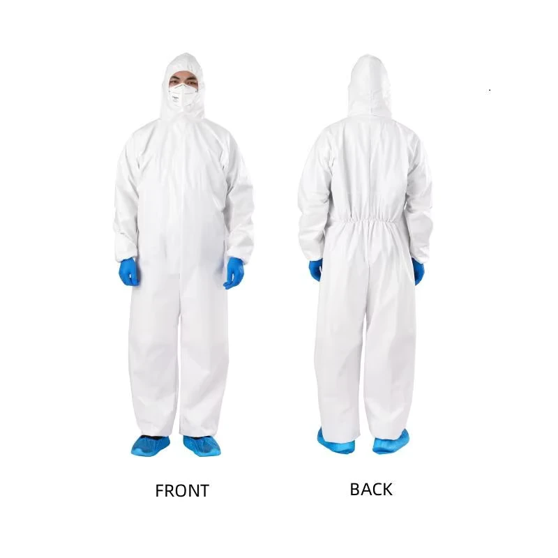 Disposable Protective Coverall Against Particles and Splashes Microporous Waterproof Nonwoven Overall XL