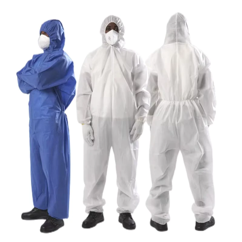 Disposable Protective PPE Coverall Kit With Hood Basic SMS Coverall