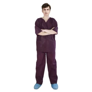 Disposable SMS and PP Short-Sleeve Nurse Scrub Suit