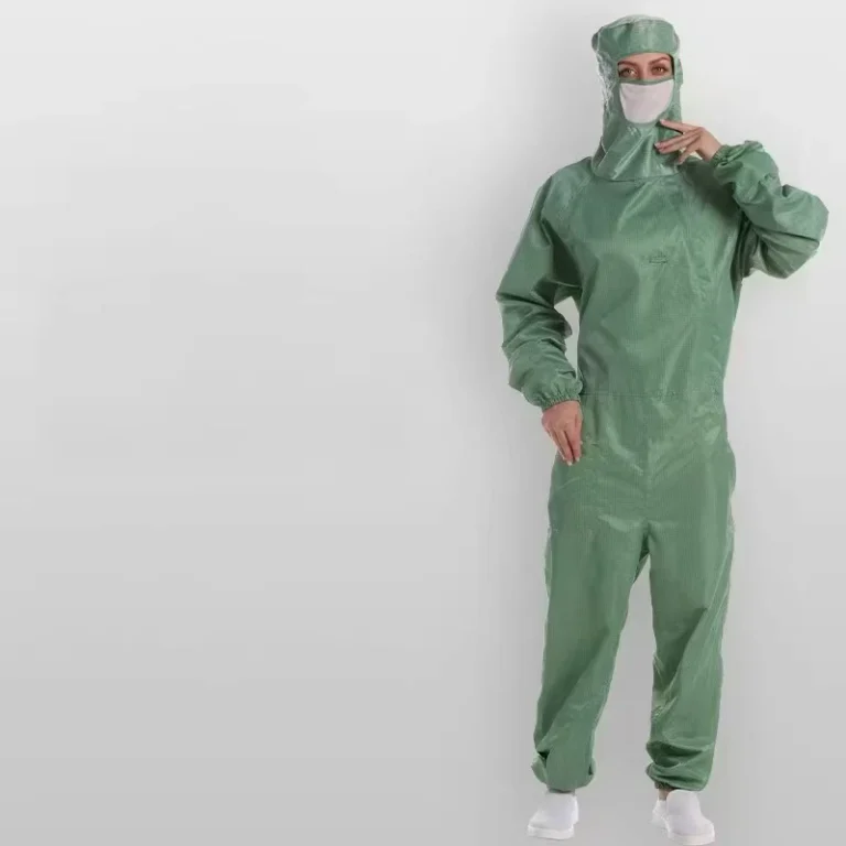 Disposable-Stainless-Steel-Coverall-with-Hood-Waterproof-Anti-Static-Heat-Resistant-up-100-150C-for-Cleanroom-Workshop-Use