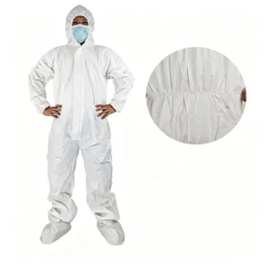 Disposable Type 5 6 Microporous Coverall Disposable Protection Suit Hooded SMS Isolation Waterproof Antistatic PPE