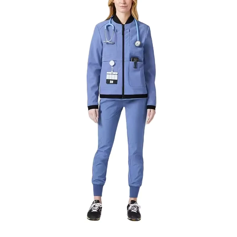 Disposable Zipper Closure Construction Coverall Women Polyester Soft Fleece Outwear Coat
