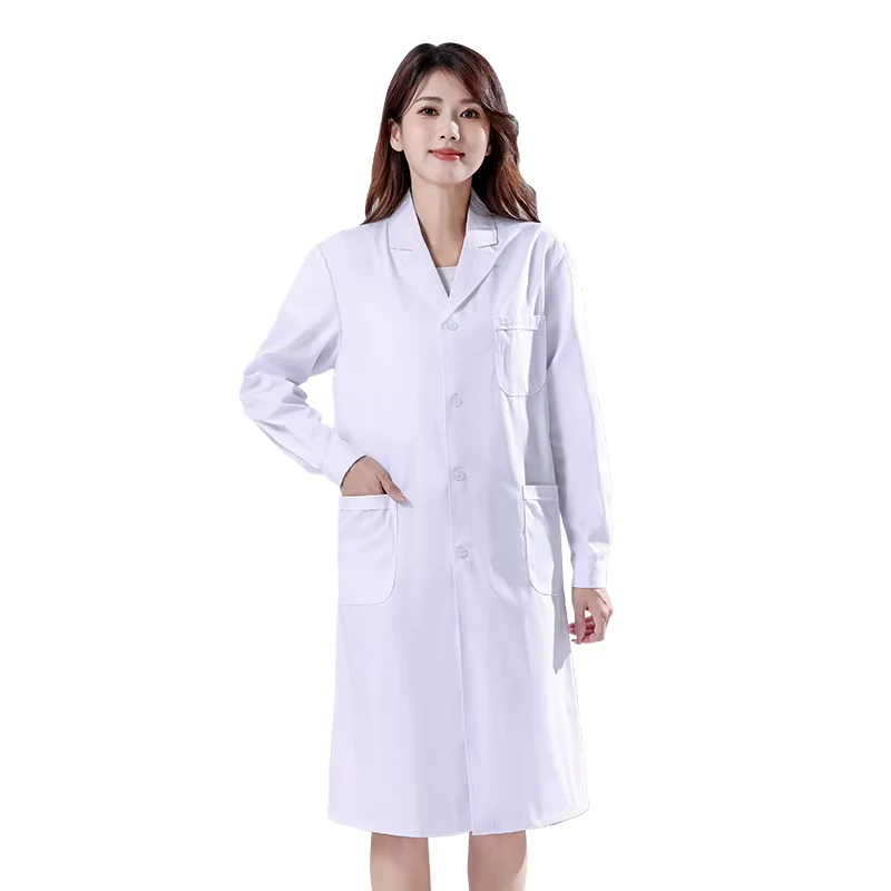 Doctor Uniform Hospital Blouse Lab Coat Unisex Medical Scrubs Custom Anti-Static White Woven