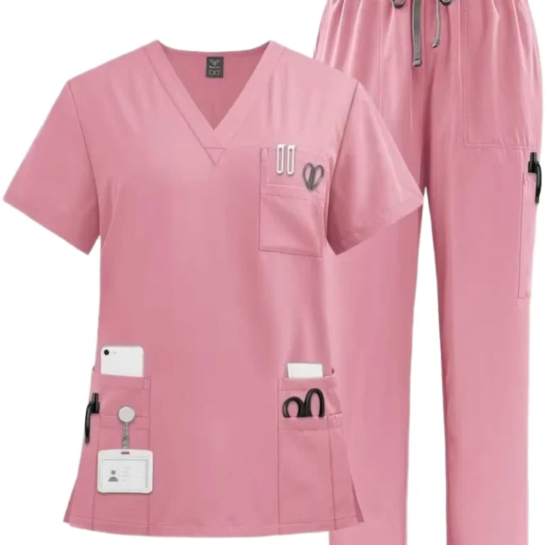Doctor-Uniform-Medical-Nursing-Scrub-Set-Clinic-Scrub-Top-and-Pants