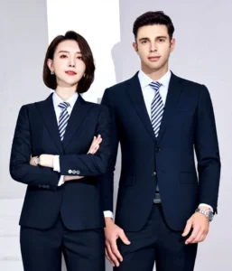 Double Breasted Wool Suit Set Anti-Wrinkle Business Formal Attire Office Government Use Sales Reps XL