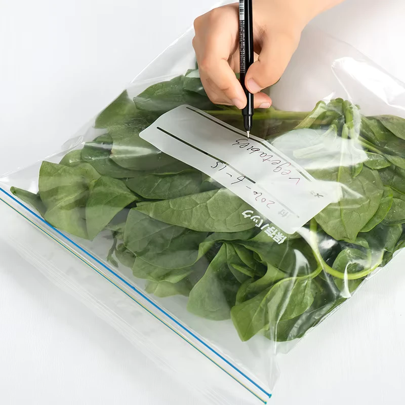 Double Layer Zipper Sealed PE Food Bags Leak Proof Storage for Potato Chips Sushi Pizza Packaging
