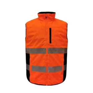 Double-Sided Winter Safety Reversible Vest Bodywarmer