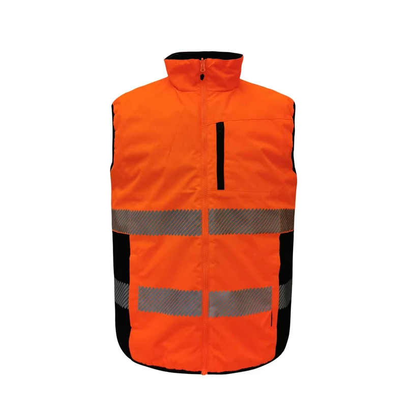 Double-Sided Winter Safety Reversible Vest Bodywarmer