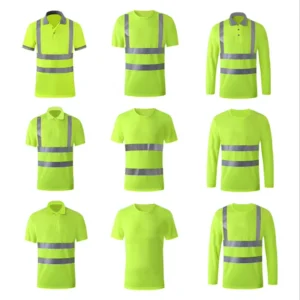 Dry Fit 100% Polyester Bird eye Mesh Hi Viz Long Sleeve Roadway Night Safety Shirt with Reflective Tape Work Security T Shirts