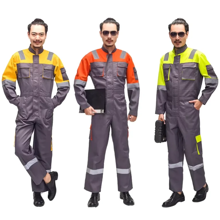 Durable-Men-Coveralls-One-Piece-Polyester-Work-Uniform-Four-Seasons-Factory-Workshop-Jumpsuit-With-Front-Pocket