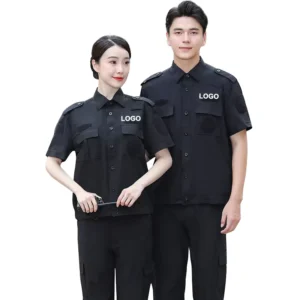 Durable Tear Resistant Poly Cotton Guard Training Outfit Multiple Functional Pockets Custom Color Logo Accepted Security Uniform