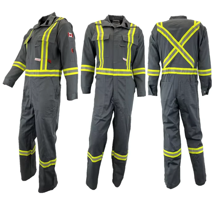 EN 11612 EN 11611 Long Sleeve Breathable FR Anti static Cotton Fire Proof Coverall