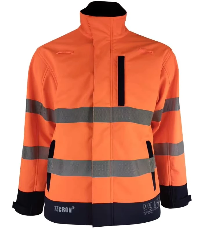 EN 11612 Flame Resistant and Arc Protective Soft Shell Waterproof Soft Shell Coldproof Jacket for Outdoor