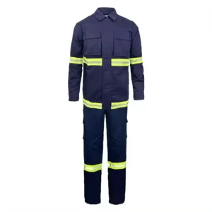EN 11612 Hi Vis FR Waterproof Safety Workwear Flame Resistant Cotton Twill Anti Static Protective Coveralls for Gas Stations