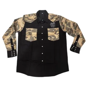 EN 11612 NFPA 2112 Pearl Snap Button Two Tone Long Sleeve CAT2 Welder FRC Welding FR Breathable Twill Yarn Dyed Shirt