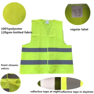 EN 20471 High Visibility Yellow Safety Vest