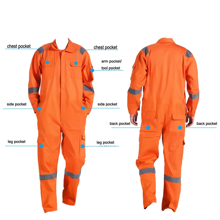 EN ISO 11612 NFPA2112 FR Coveralls Flame Retardant Coverall
