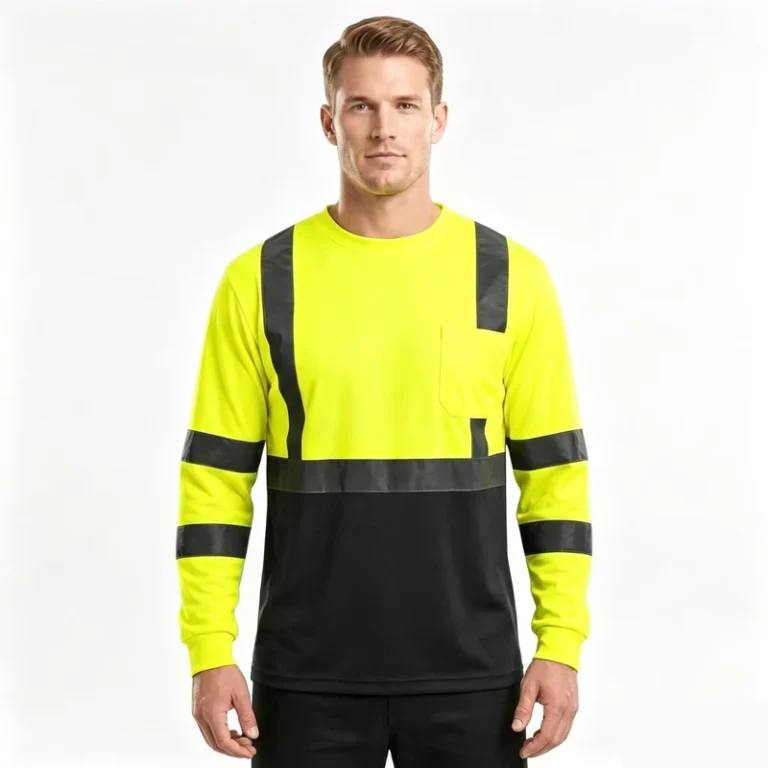 EN-ISO-20471-ANSI-Class-3-Waterproof-High-Visibility-Mens-Work-Long-Sleeve-Cotton-Hoodie-Button-Fr-Polo-Reflective-T-Shirts