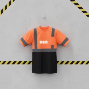 EN ISO 20471 Fluorescent Quick-dry Moisture-wicking Industrial Roadside Maintenance Reflective Safety T-shirt