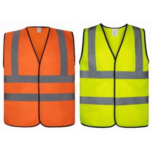 EN ISO 20471 High Visibility Reflective Safety Vest, Hook and Loop Closure, 100% Polyester, Yellow