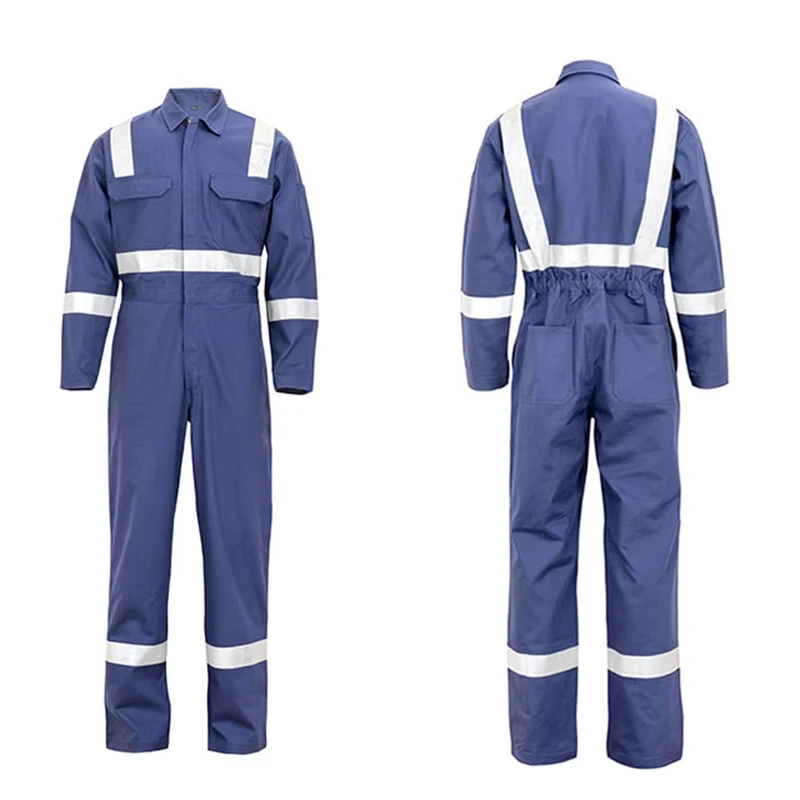 EN11612 NFPA2112 PPE Factory Oil Gas Field Safety Suit Coverall Overall Flame Resistant Clothing Hi Vis FR Anti Static Workwear