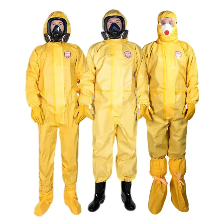 EN14126-Type-3B-4B-Chemical-Resistant-Manufacturer-Category-III-Suit-PPE-Safety-Clothing-Disposable-Coverall
