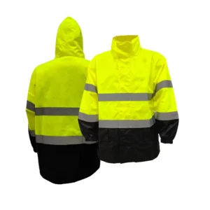 EN20471 ANSI 107 Class 3 High Visibility 300D Oxford Jacket Pants Customizable Reflective Safety Raincoat Keep Warm