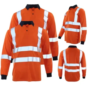 EN20471 Class 2 Hi Vis Work Polo T Shirt Mining Summer Breathable High Visibility Reflective Safety Clothing Workwear FG 17L