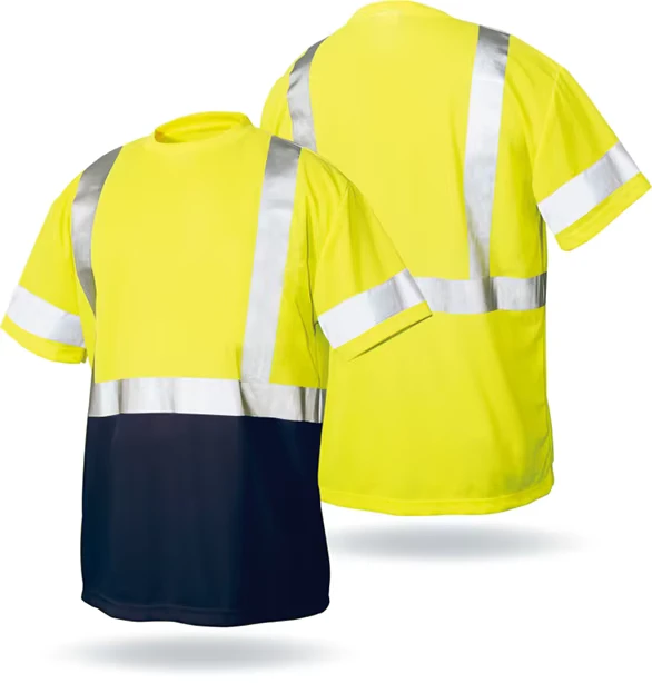 EN20471 Class 2 Hi vis 100% Polyester Safety Reflective Polo T shirt Breathable and Comfortable