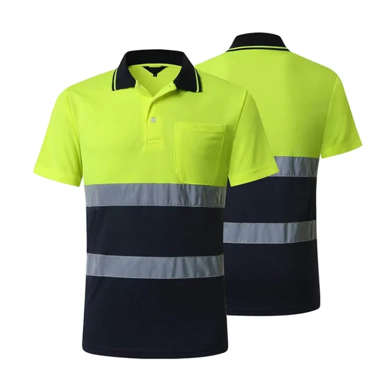 EN20471-High-Visibility-Oil-Gas-Welding-Engineering-Industrial-Mining-Workwear-Hi-Vis-Reflective-Safety-Black-Polo-T-Shirt
