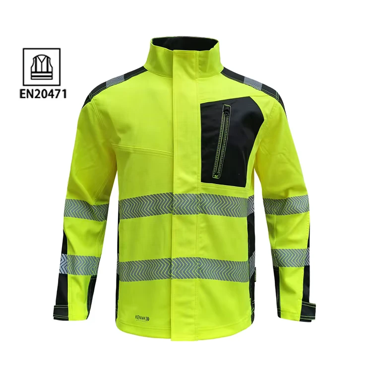 EN20471 High Visibility Workwear Safety Reflective Protect Jacket for Men