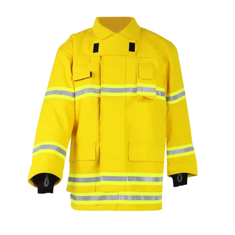 EN469-Fireproof-Safety-Suit-with-Gold-Antistatic-Fabric-for-Fire-Rescue