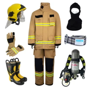 EN469 NOMEX IIIA Aramid Firefighter Suit Fire Gear Firefighting Uniform Cotton SCBA