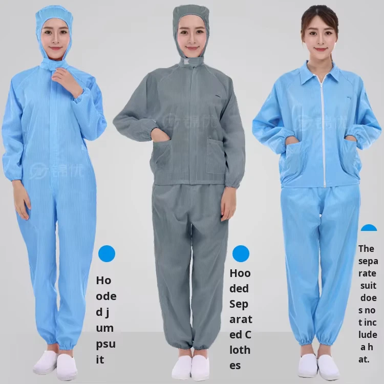 ESD-Anti-Static-Polyester-Safety-Clothing-Reusable-Washable-Midi-Style-Jumpsuits-Coverall-Gowns-Cleanroom-Industry-Dust-Free