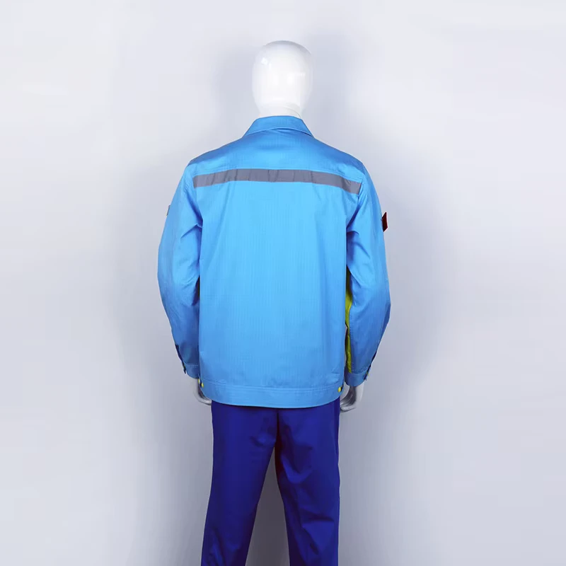 ESD Cleanroom Uniform with Cotton-Bamboo Fabric, Reusable and Washable