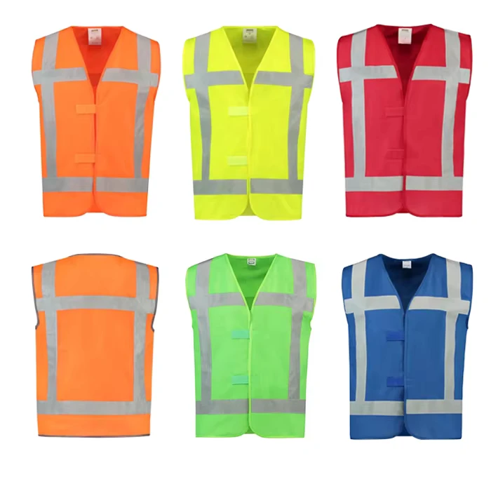 EU Orange Reflective Safety Vest for Construction, Road Traffic, and Mining