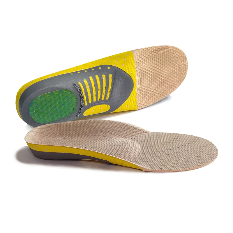 EVA Correct Flat Feet Full Foot Insoles Unisex Sports Style Arch Massage Breathable Sweat Wicking Shock Absorption Cushioning