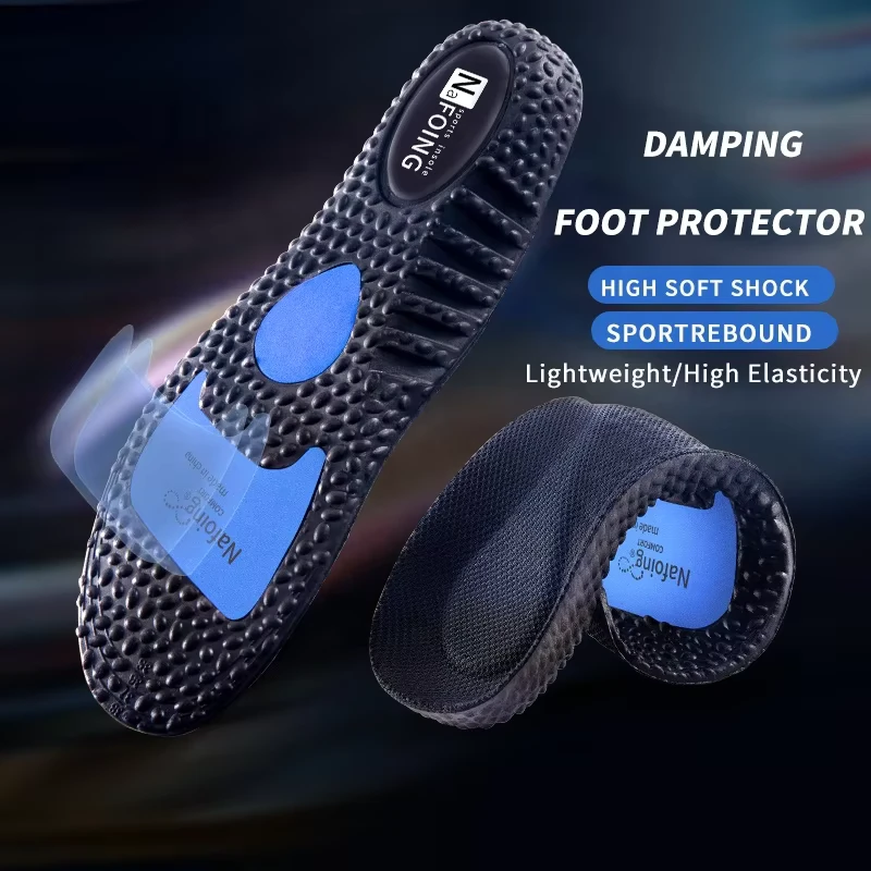 EVA Sport Insoles Shock Absorption Deodorant Breathable Cushion Running Insoles for Feet Man Women Orthopedic Insoles
