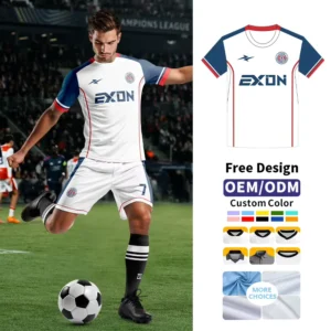 EXON Training Football Jersey with Side Mesh Panels Sports Jersey for Daily Practice and Fitness